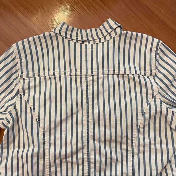 Chaps Striped Denim Jacket - Picture 12 of 16